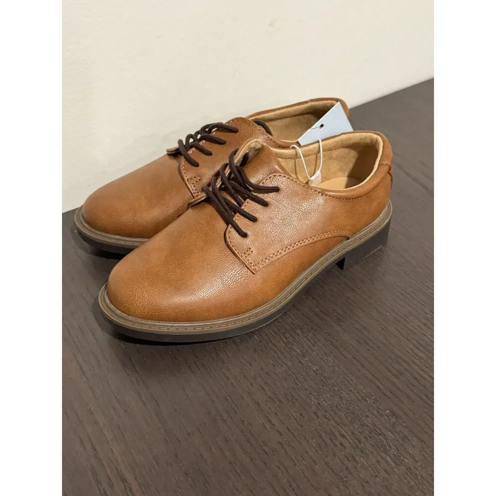 Kids Boys 2 Will Oxford Dress Church Shoes - Cat & Jack‎ NEW Cognac Event